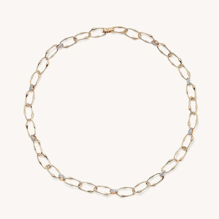 Celeste Link Necklace - White CZ
