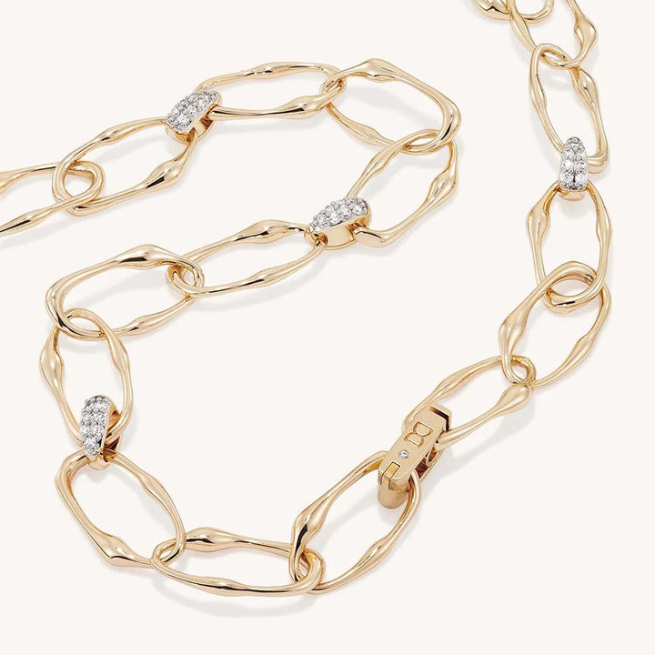 Celeste Link Necklace - White CZ