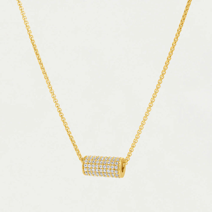 Petit Pave Mini Tube Necklace