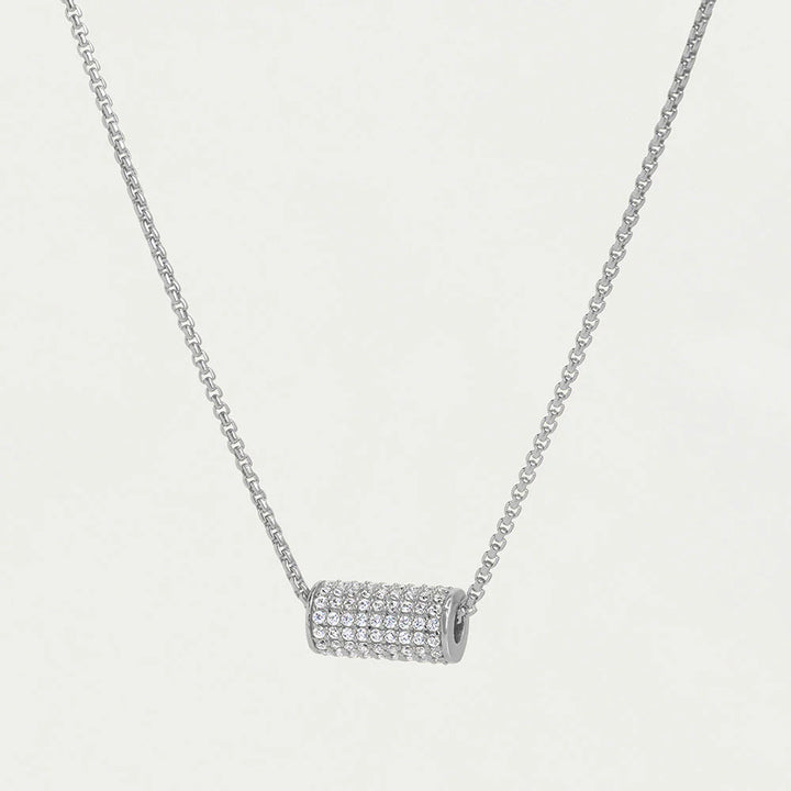 Petit Pave Mini Tube Necklace
