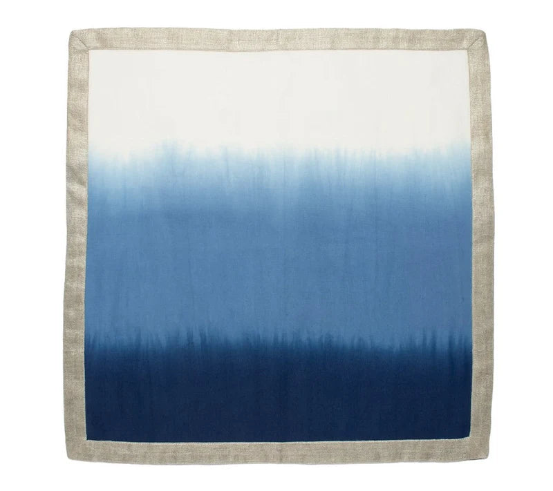 Dip Dye Napkin in Blue & White, Set of 4