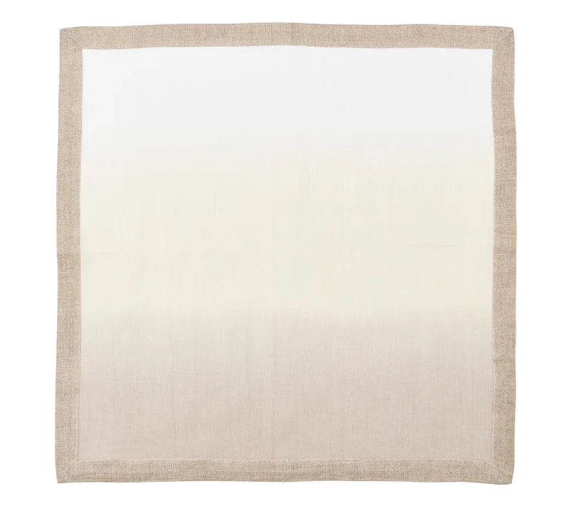 Dip Dye Napkins in Natural And Gray, Set of 4