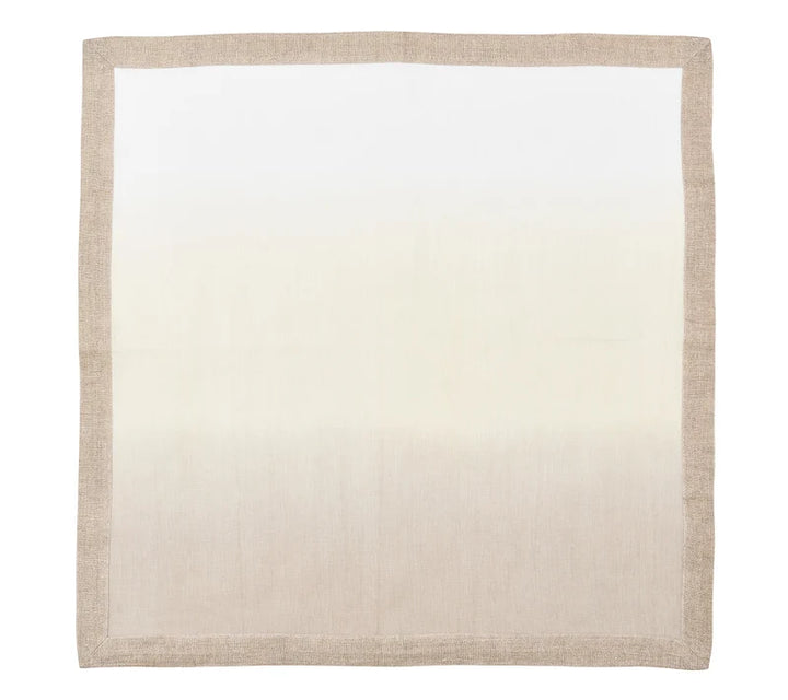 Dip Dye Napkins in Natural And Gray, Set of 4