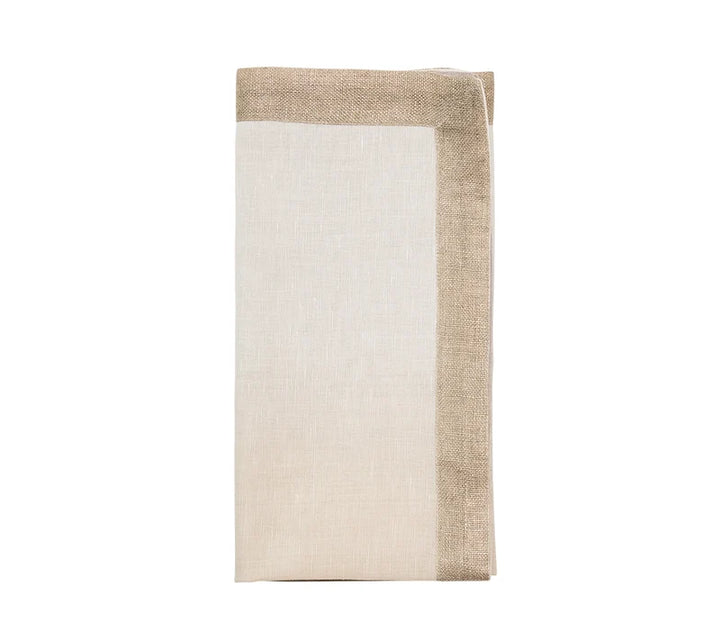 Dip Dye Napkins in Natural And Gray, Set of 4