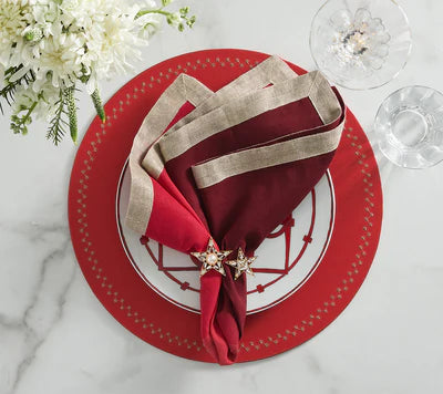 Dip Dye Napkins (Red & Burgundy)