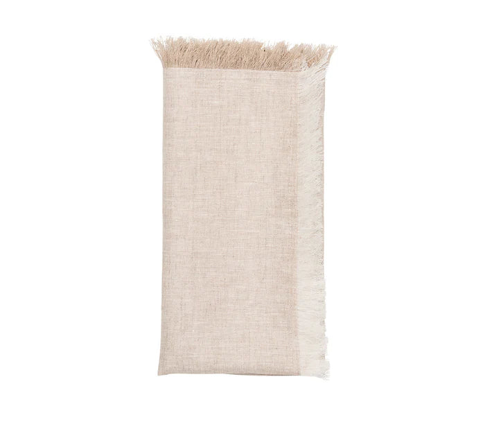 Chambray Fringe Napkins, Set of 4