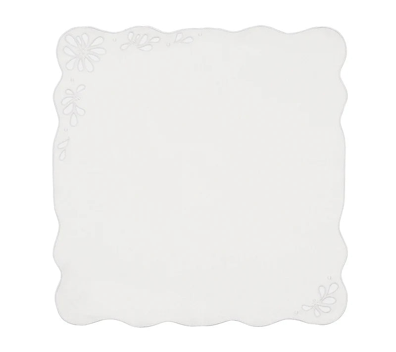Bloom Napkin in White, Set of 4
