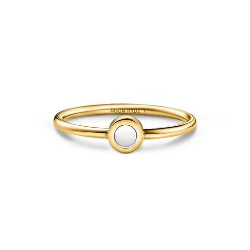 New Wave White Chip Single Ring