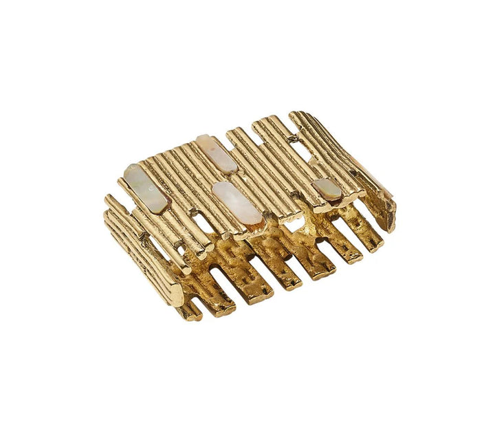 Matrix Napkin Rings, Set of 4, Gold