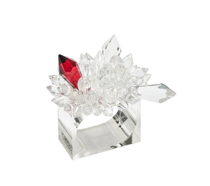 Baccarat x Kim Seybert Zénith Napkin Ring in Crystal, Set of 4 in a Gift Box