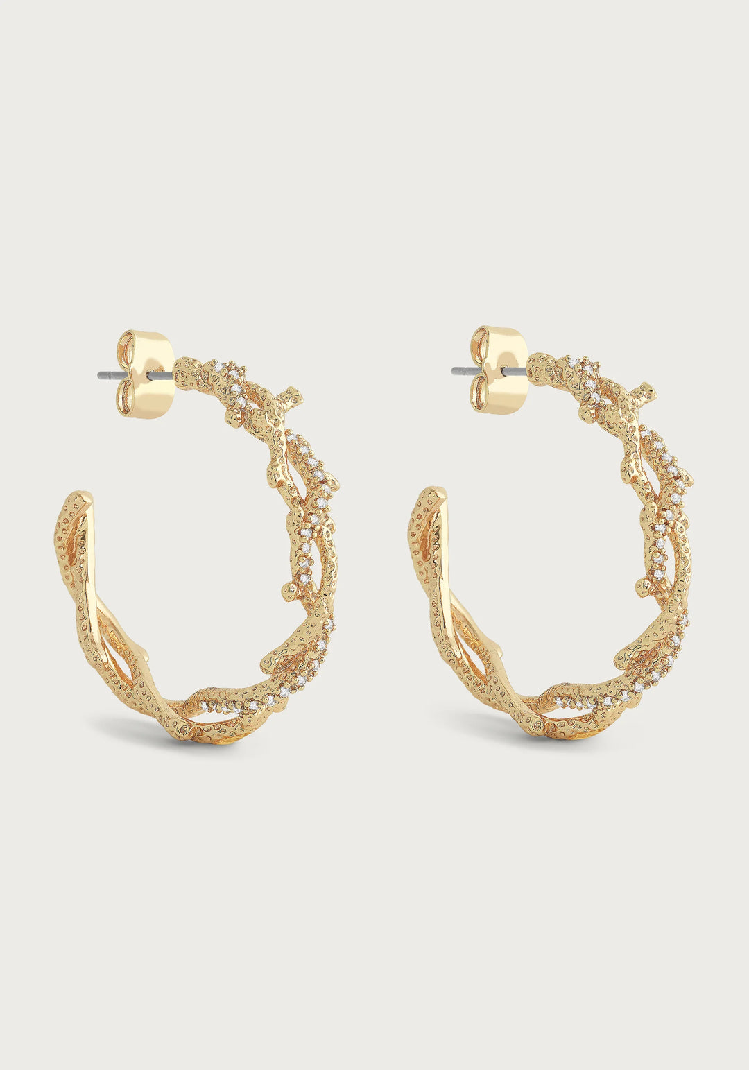 Coral Hoop Earrings