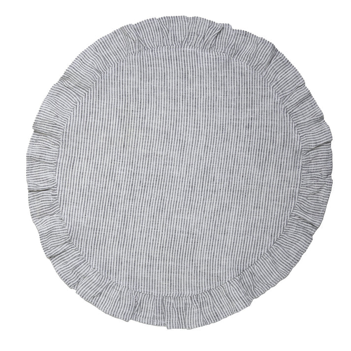 Round Ruffle Linen Placemat