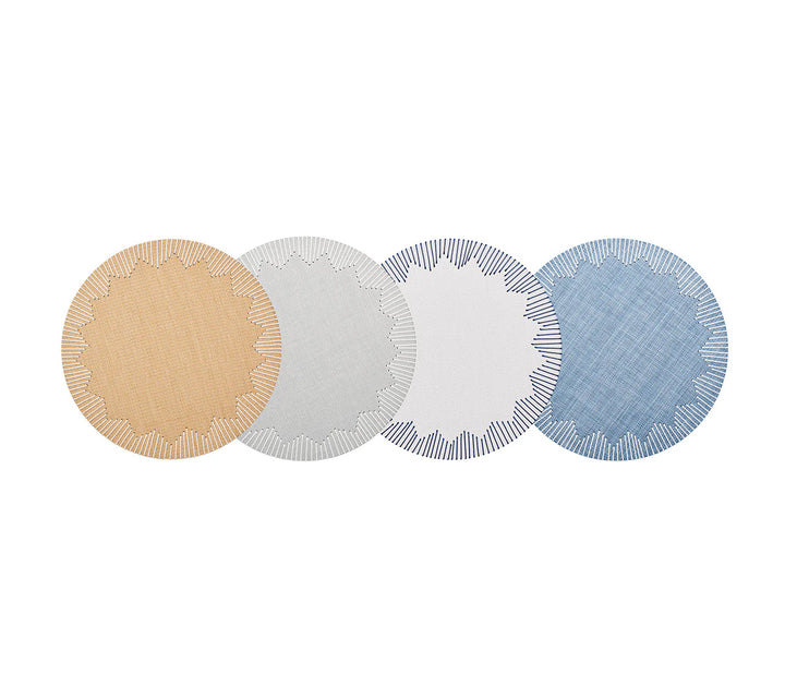 Dream Weaver Placemat in Blue & White, Set of 4