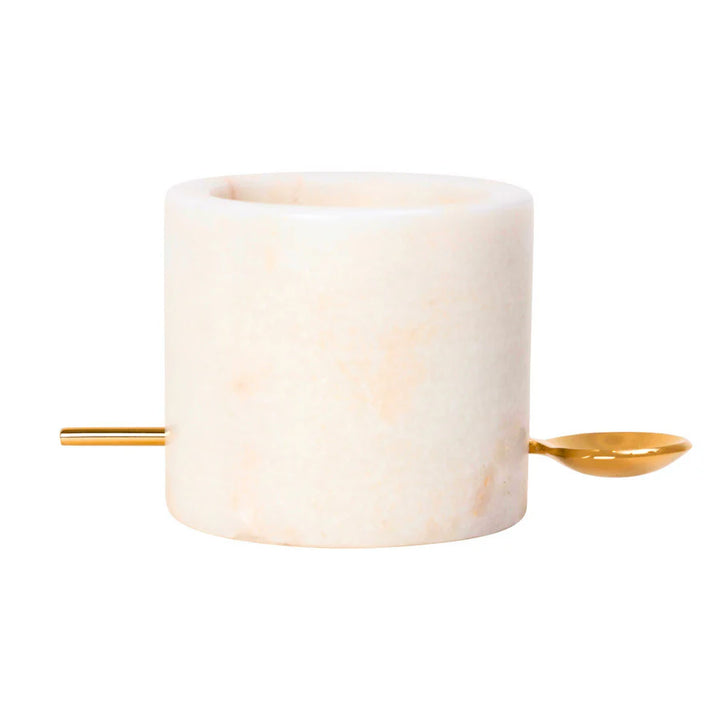 Pacha Marble Salt & Pepper Cellar Set