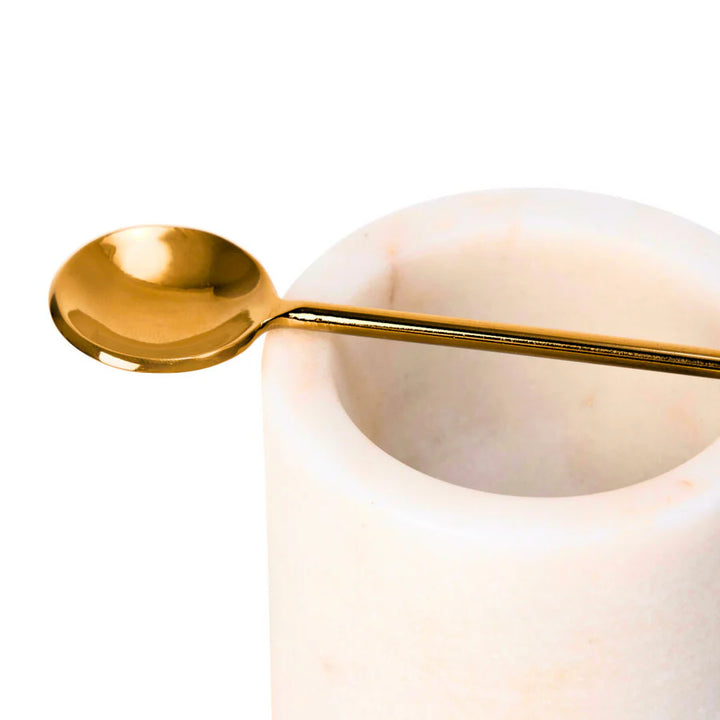 Pacha Marble Salt & Pepper Cellar Set