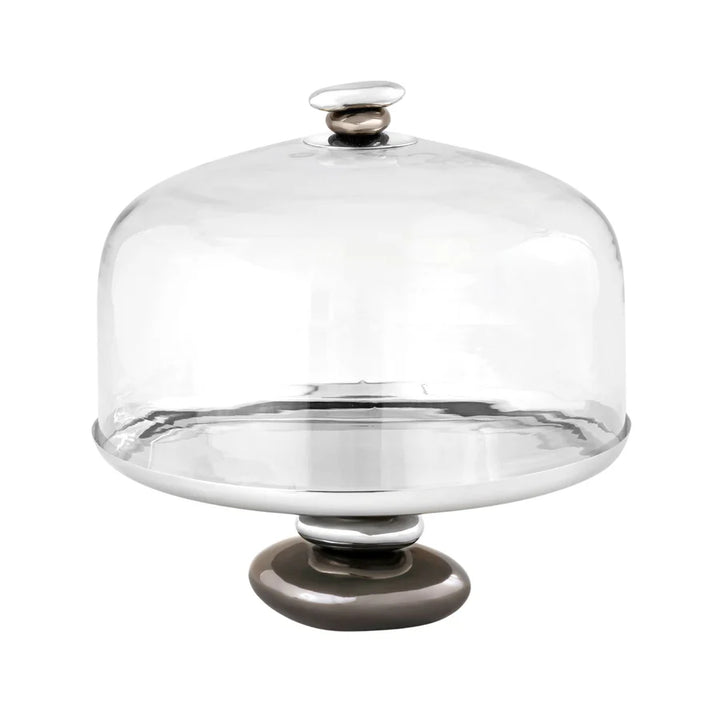 Pebble Gunmetal Cake Dome