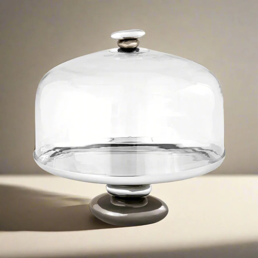 Pebble Gunmetal Cake Dome