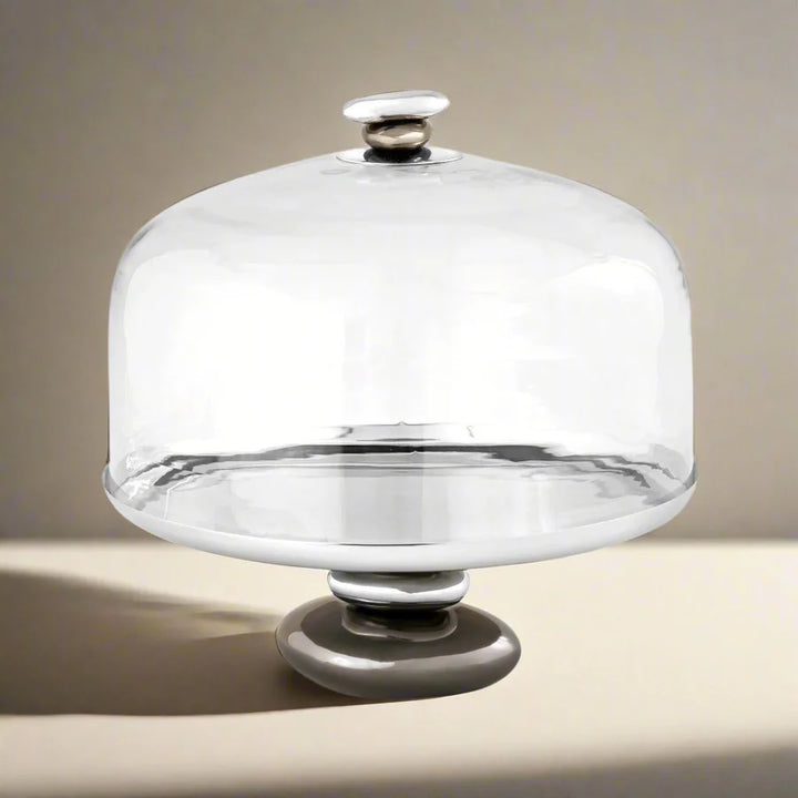 Pebble Gunmetal Cake Dome