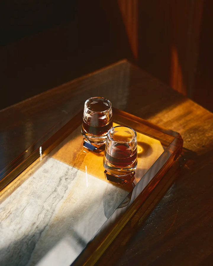 Savor Glass (Amber/Clear) - Set of 2