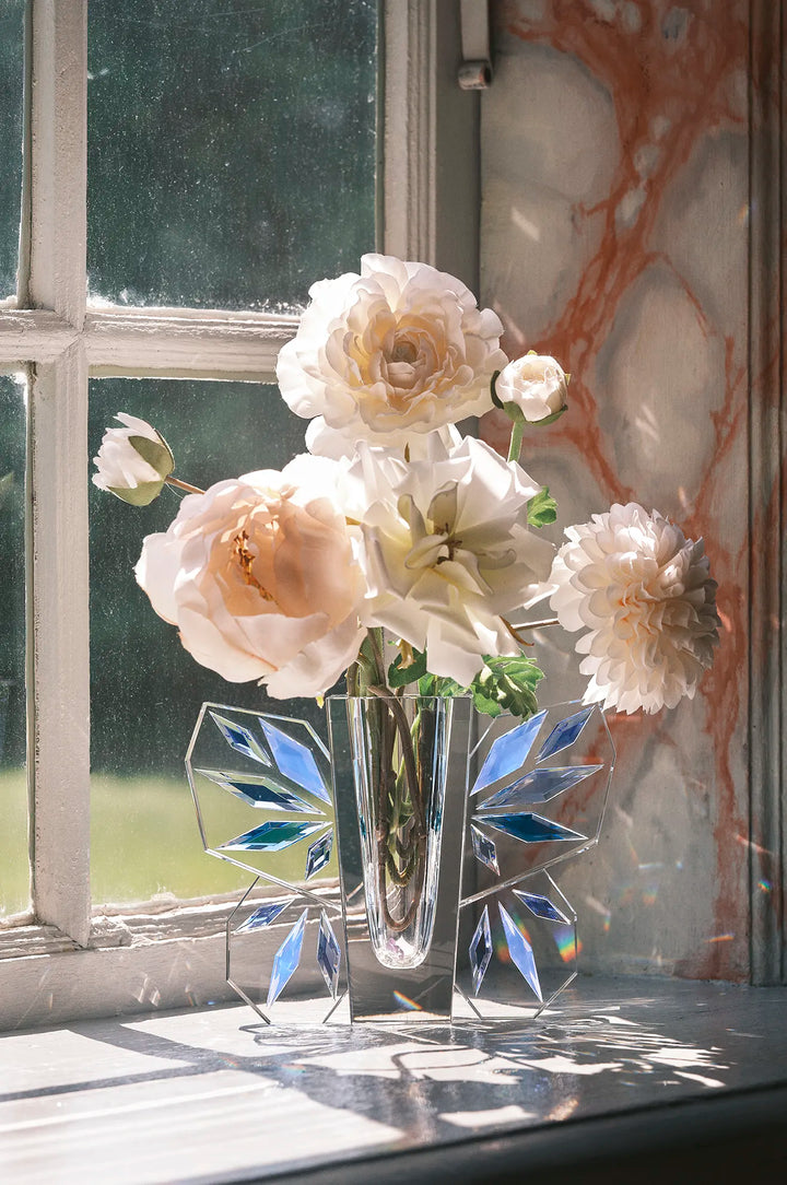 Lucie Vase Clear/ Cobalt/Sky/Blue/ Petrol/Slate