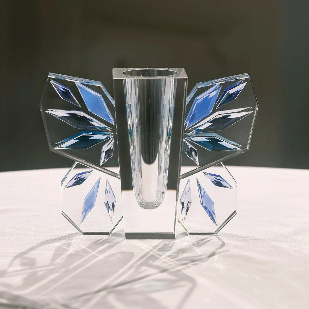 Lucie Vase Clear/ Cobalt/Sky/Blue/ Petrol/Slate