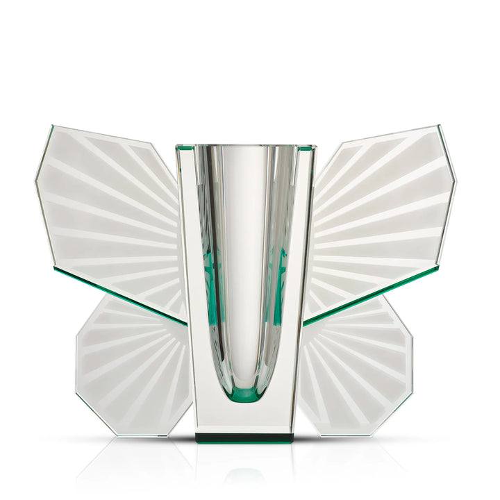 Claire Vase Clear/ Deep Green