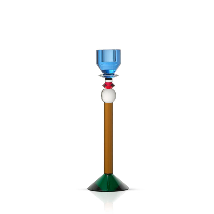 Helene Candle Holder Blue/Clear/Black/ Red/Brown/Teal