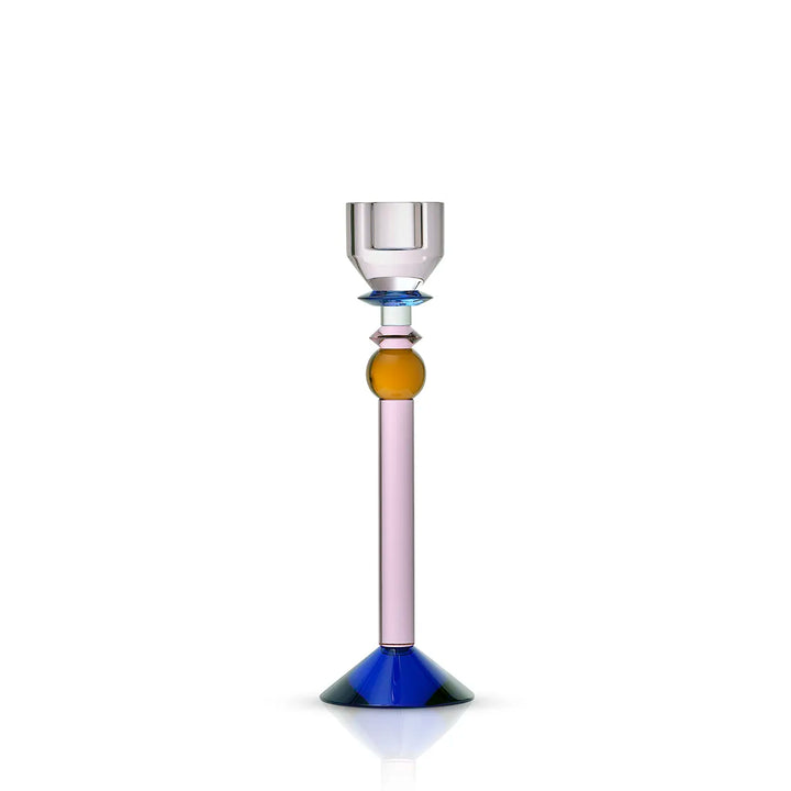 Rosalin Candle Holder Rose/Cobalt/Clear/ Pink/Brown
