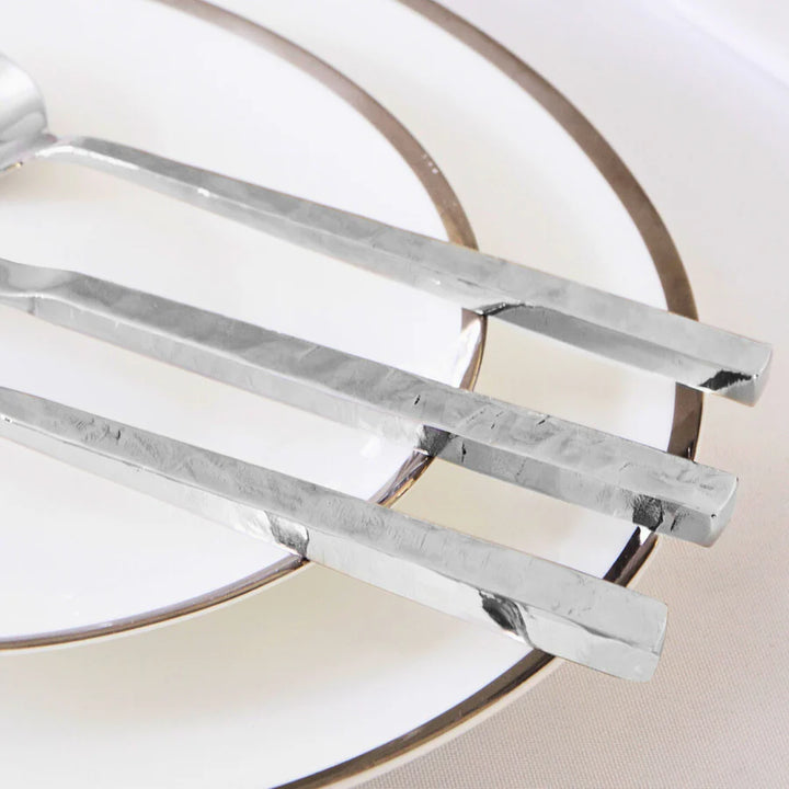 Rustic Mirrored 18/10 Stainless Steel 20 Piece Flatware Set, Service For 4