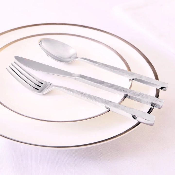 Rustic Mirrored 18/10 Stainless Steel 20 Piece Flatware Set, Service For 4