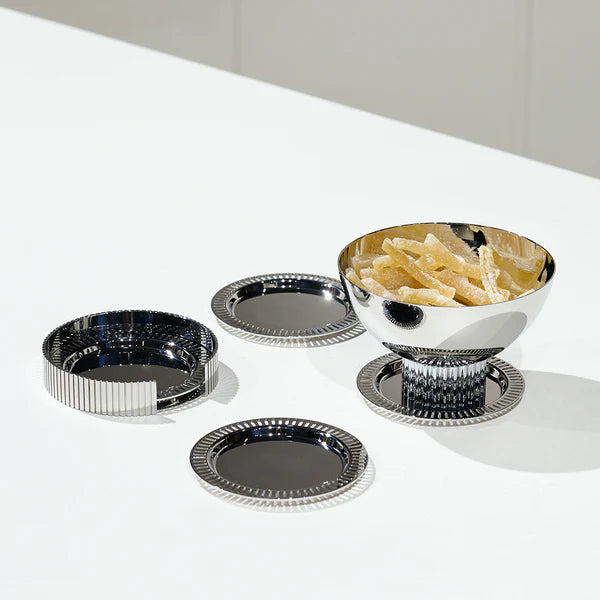 Striations Coasters in Holder - Set of 4