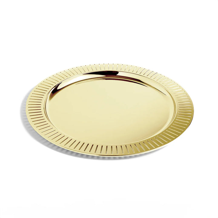 Striations Serving Round Tray