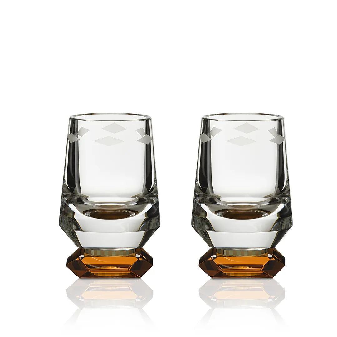 Savor Glass (Amber/Clear) - Set of 2