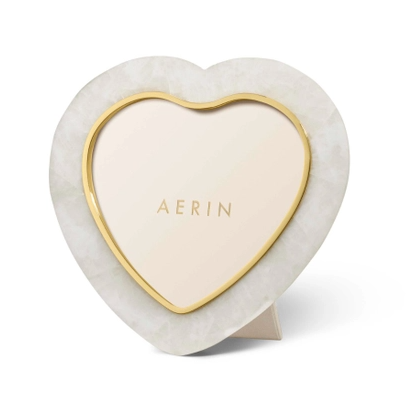 Cassiel Mosaic Heart Frame, White Quartz