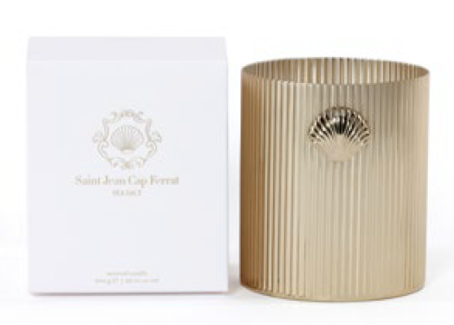 Cap Ferrat Fan Shell Design Candle in Gift Box