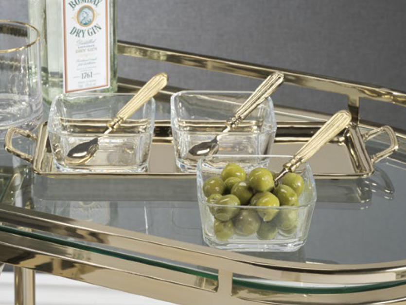 Roussillon Condiment Set (1 Tray + 3 Glass Bowls +