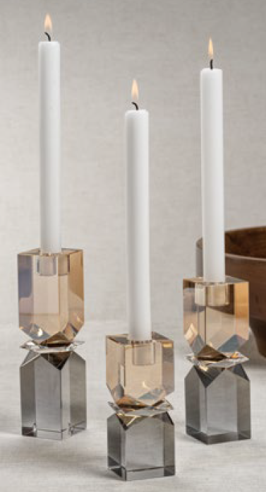 Vienna Artistry Two-Tone Crystal Candle Holder
