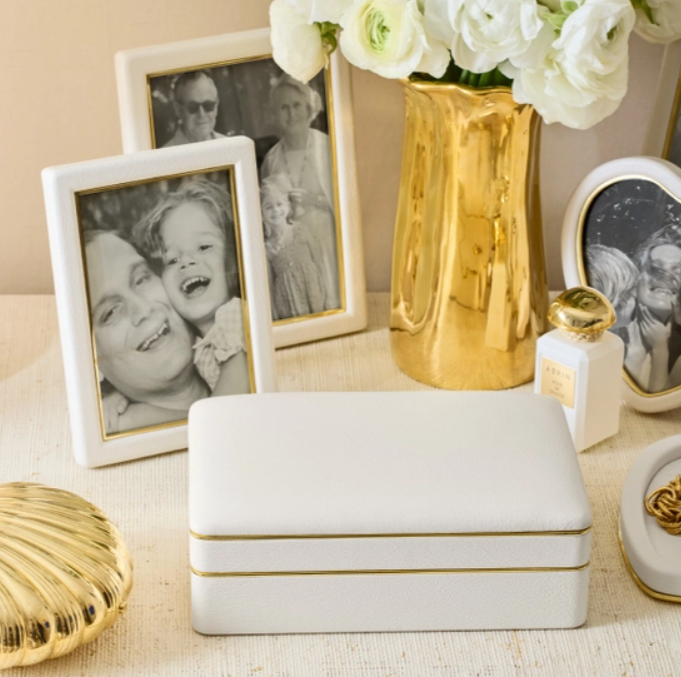 Piero Leather Small Stacked Jewelry Box