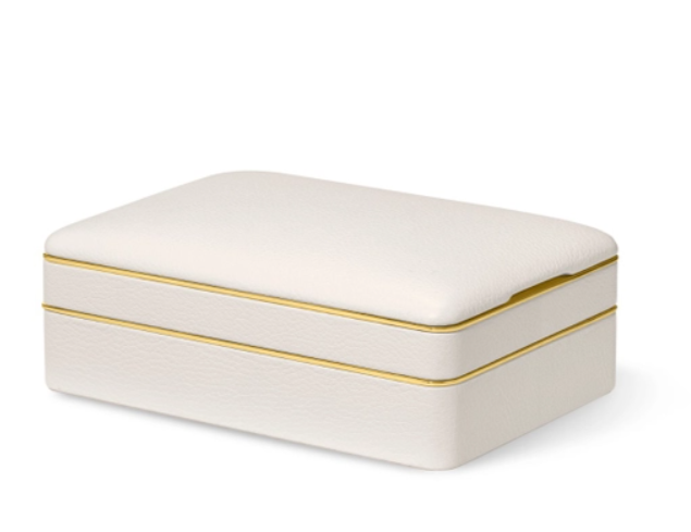 Piero Leather Small Stacked Jewelry Box