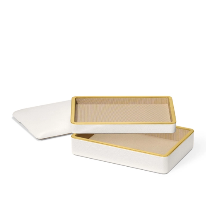 Piero Leather Small Stacked Jewelry Box