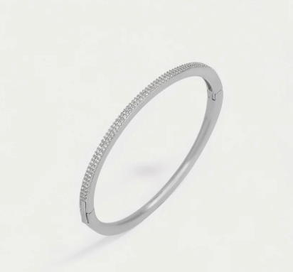 Signature Pave Hinge Bangles