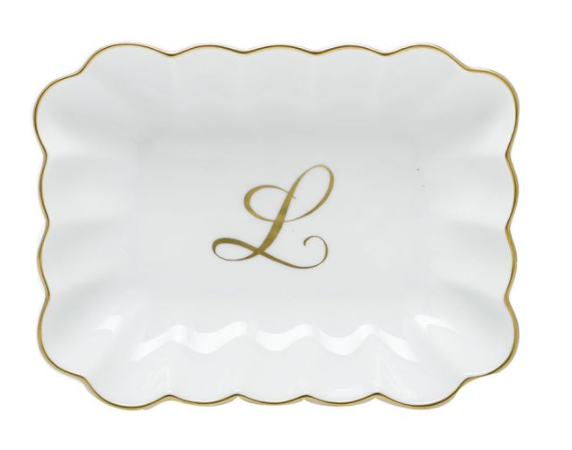 Oblong Dish with Monogram