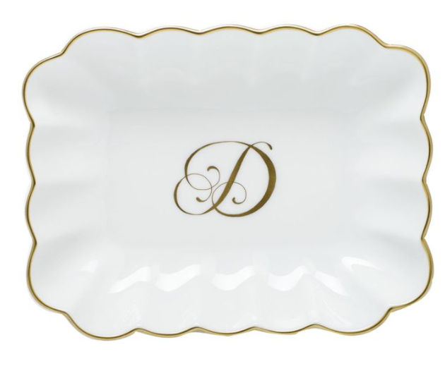 Oblong Dish with Monogram