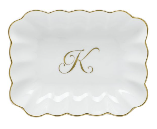 Oblong Dish with Monogram