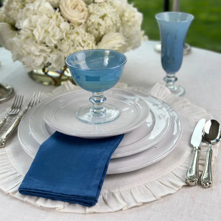 Round Ruffle Linen Placemat