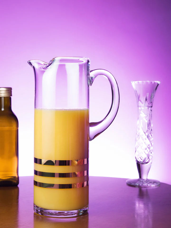 Spectrum Pitcher with gold lines, 54 oz.