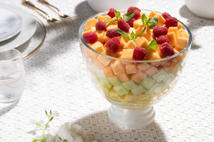 Opal Footed Bowl with White Foot