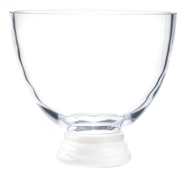 Opal Footed Bowl with White Foot