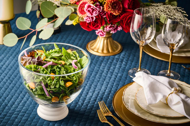 Opal Footed Bowl with White Foot