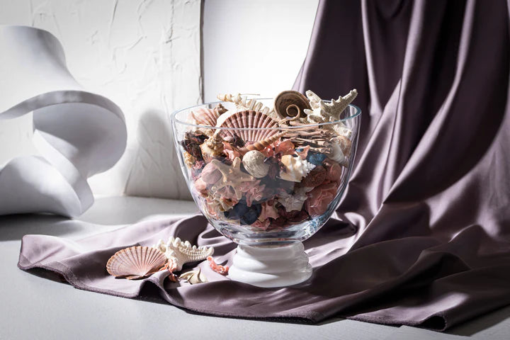 Opal Footed Bowl with White Foot